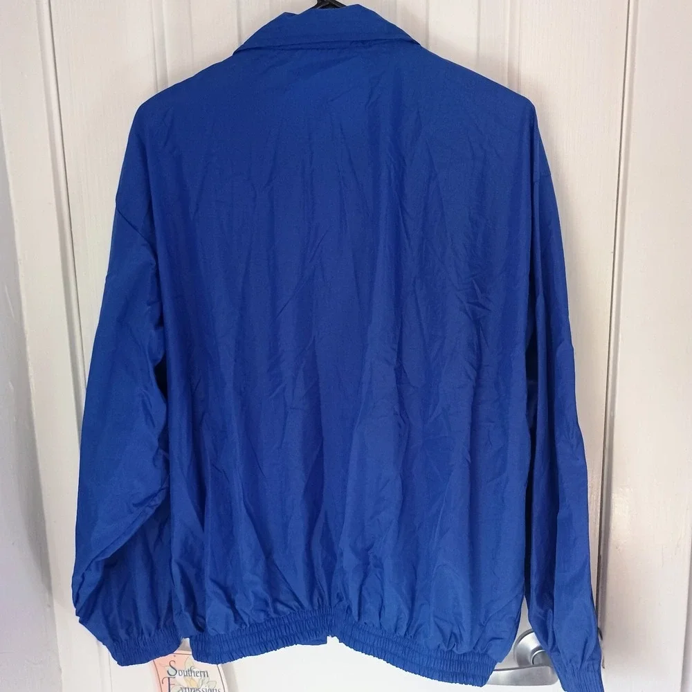 Southern Expressions Jacket Women Medium Blue Windbreaker Lined Full Zip Pockets - Picture 4 of 4